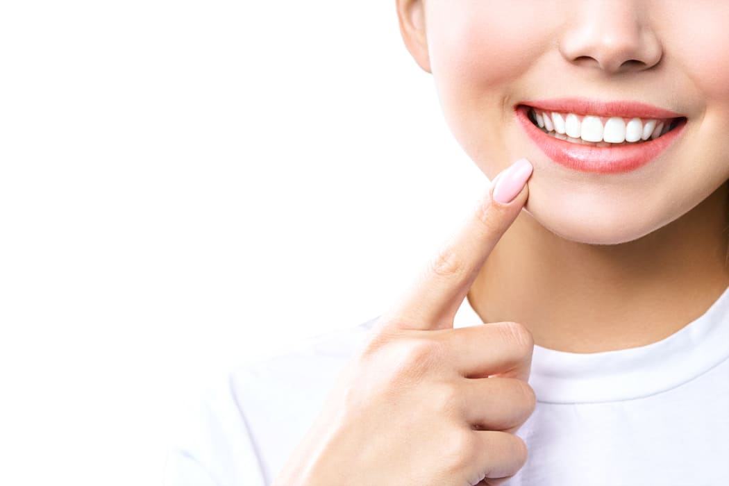 Close view of gums and teeth