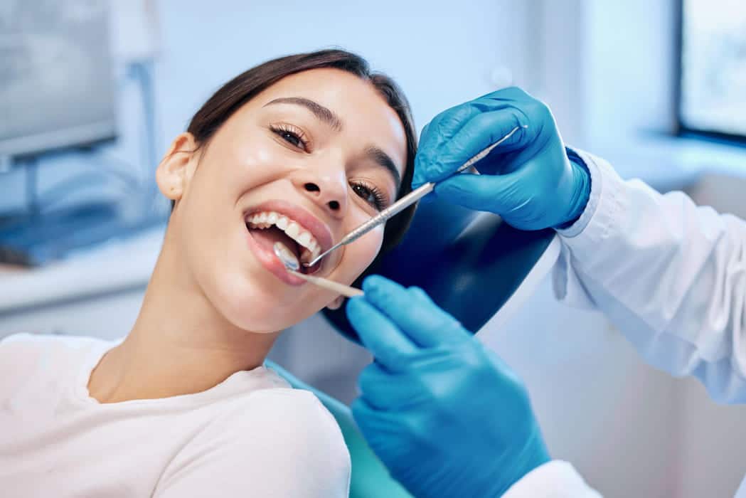 Adult smiling for a dental portrait